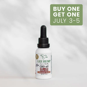Extra Strength CBD Oil - Cinnamon Flavor - 3000mg CBD, 300mg CBG
